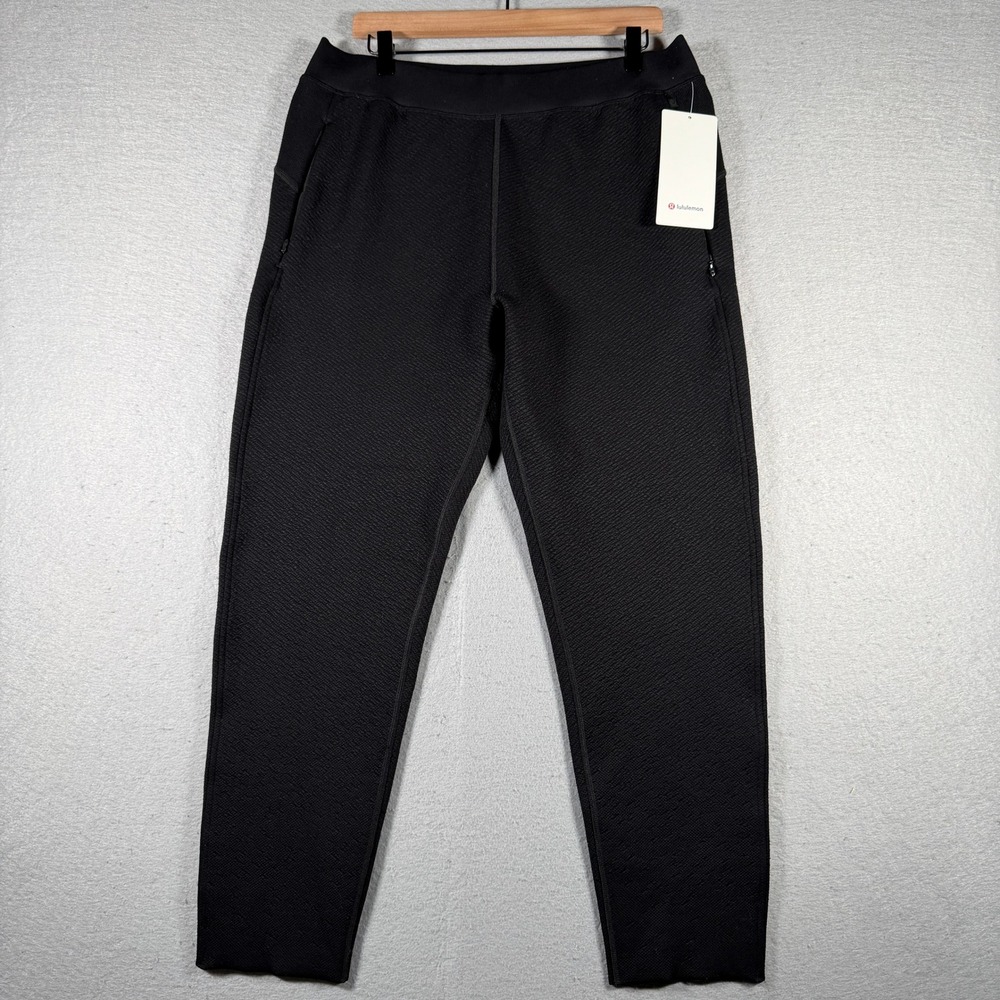 Lululemon End State Jogger 12 Black Wool Blend High Rise Pants LW5CYZS BLK NEW